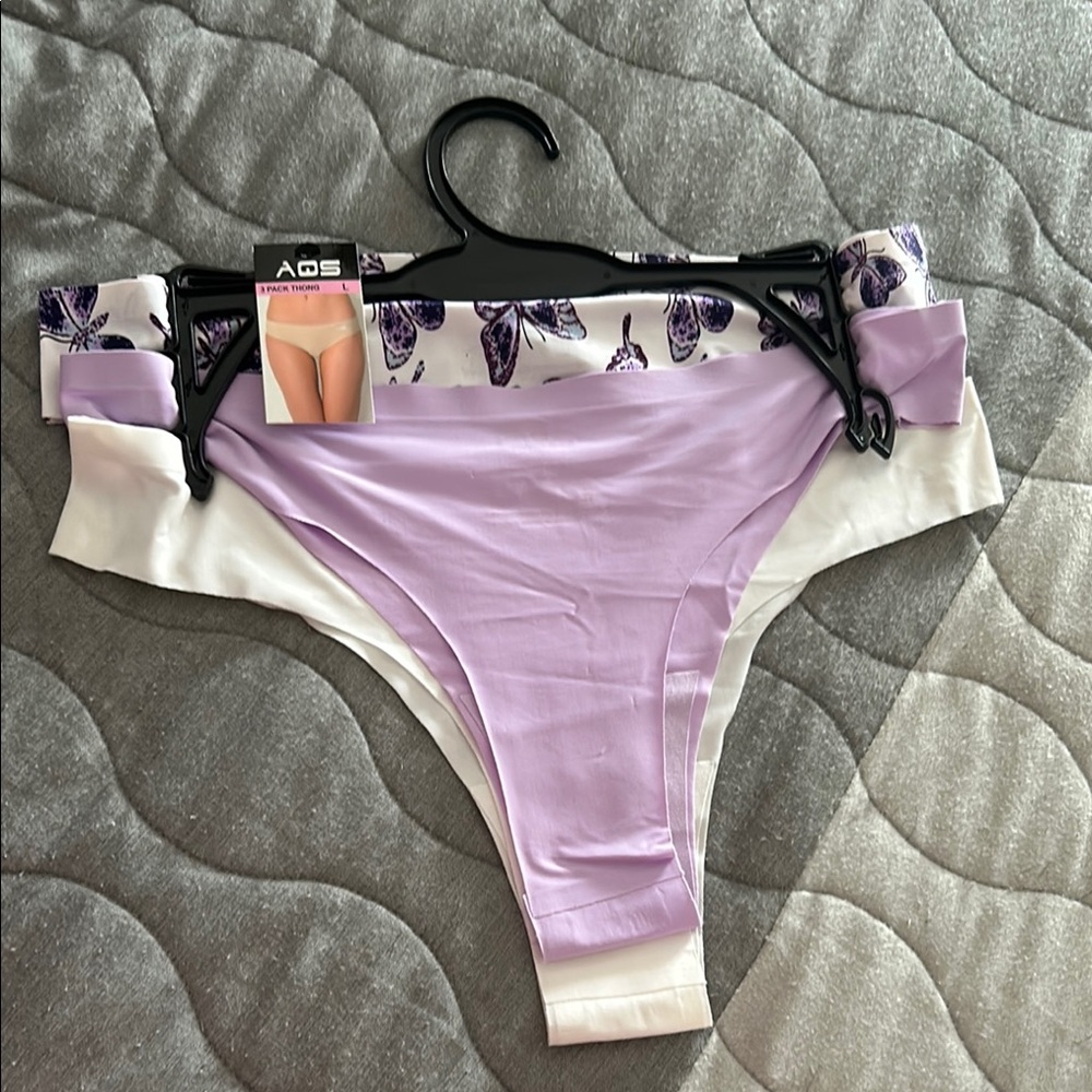 Lavender Panties with White Trim